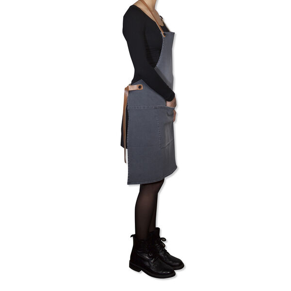 Demin forklæde BBQ Style Apron Washed Grey
