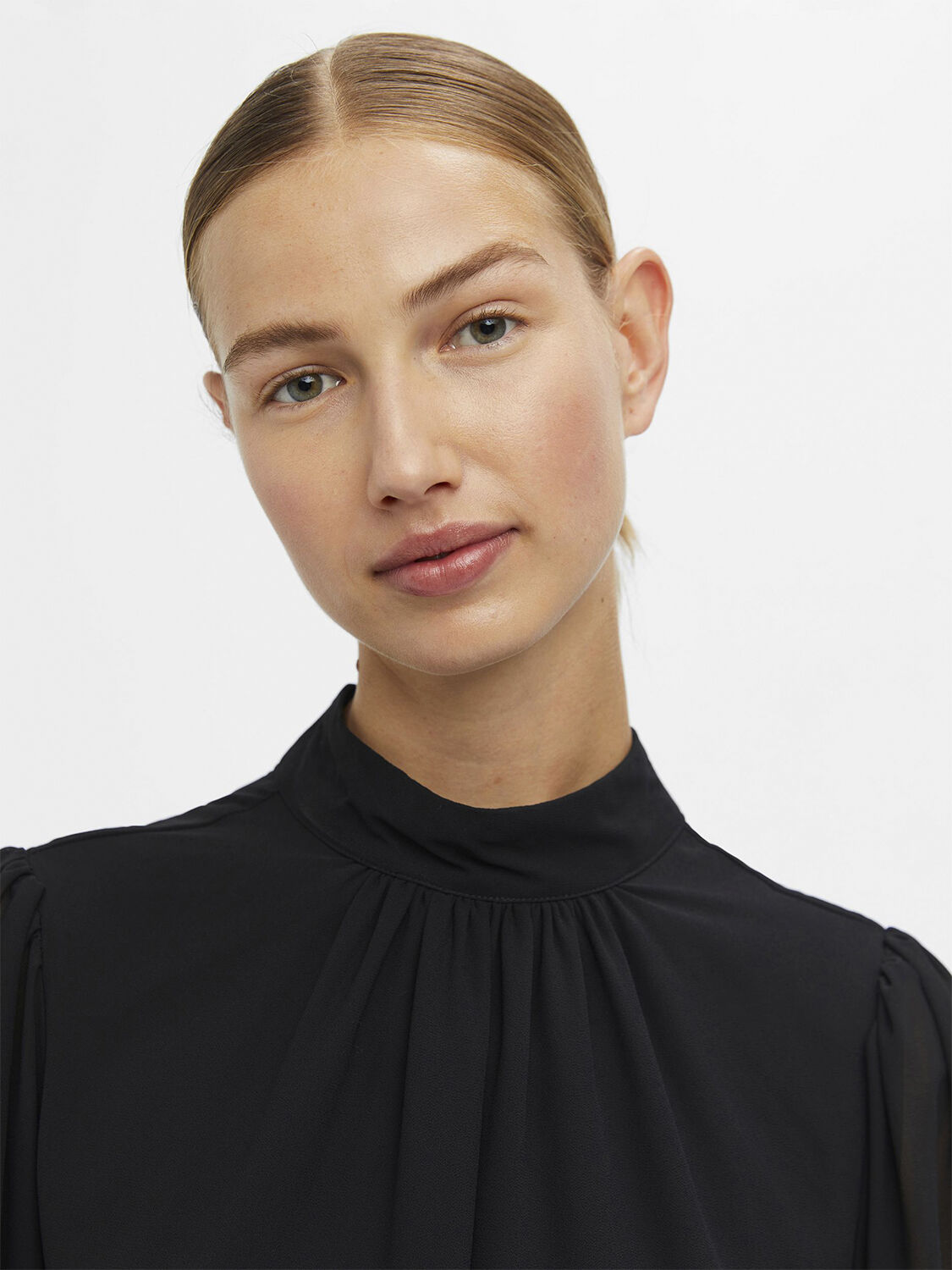 OBJMILA L/S HIGH NECK TOP NOOS