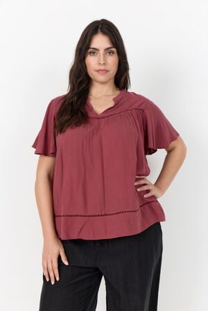 Curvy WA-SIA 44 Bluse Bordeaux
