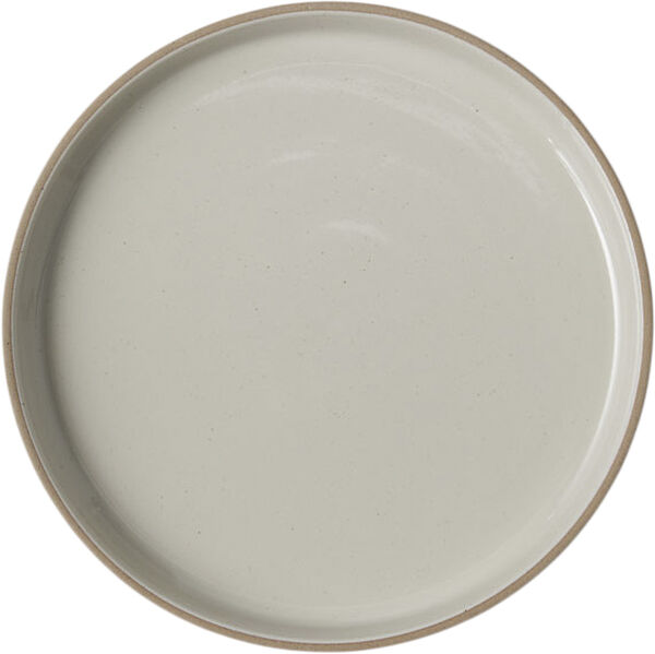 CLAYWARE, SERVING BOWL, LARGE, LOW, CLAY SAND, GLAZE LIGHT G