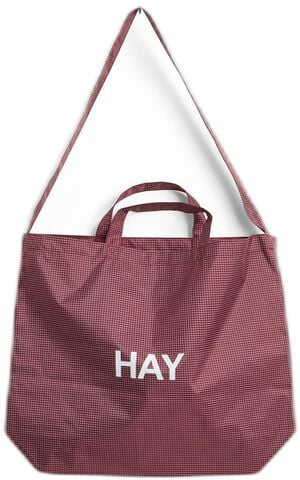 Grid Crossover Bag-Medium-Burgundy