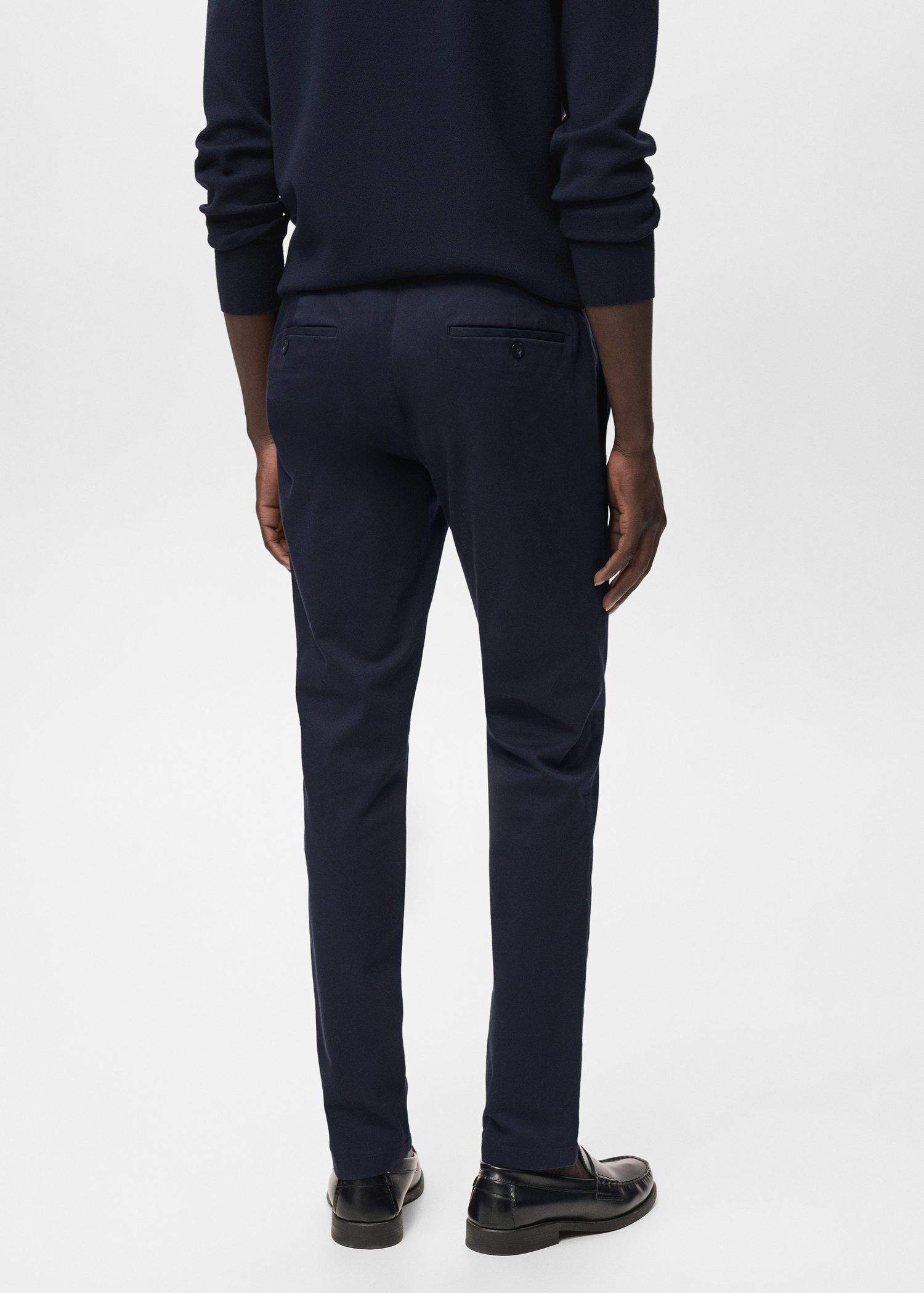 Barna slim-fit twill chino trousers