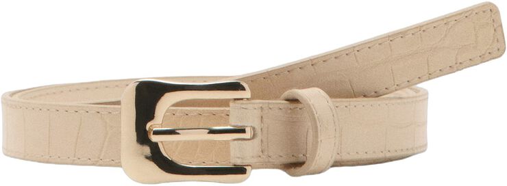 Croco faux-leather belt