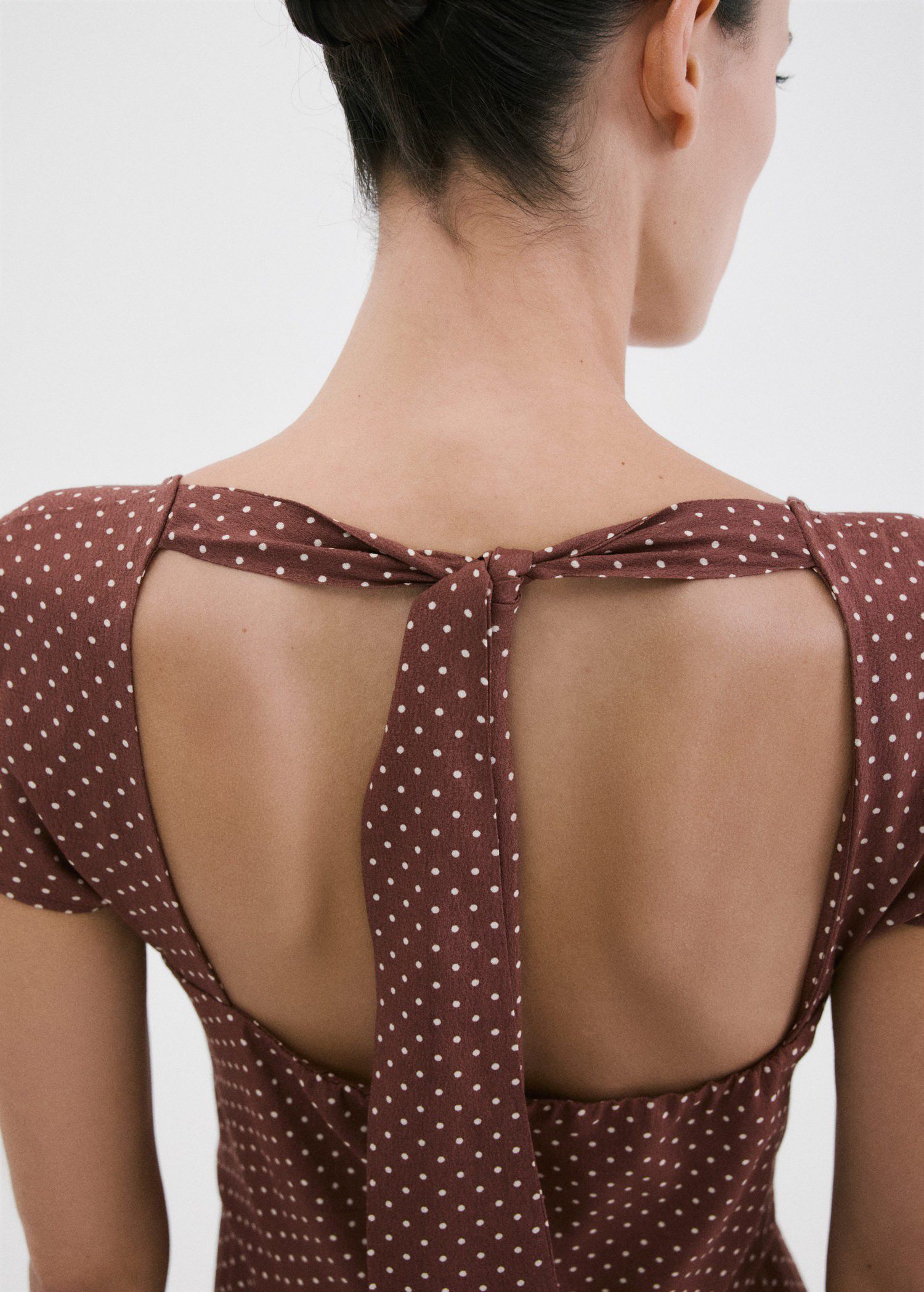 A-line polka-dot dress