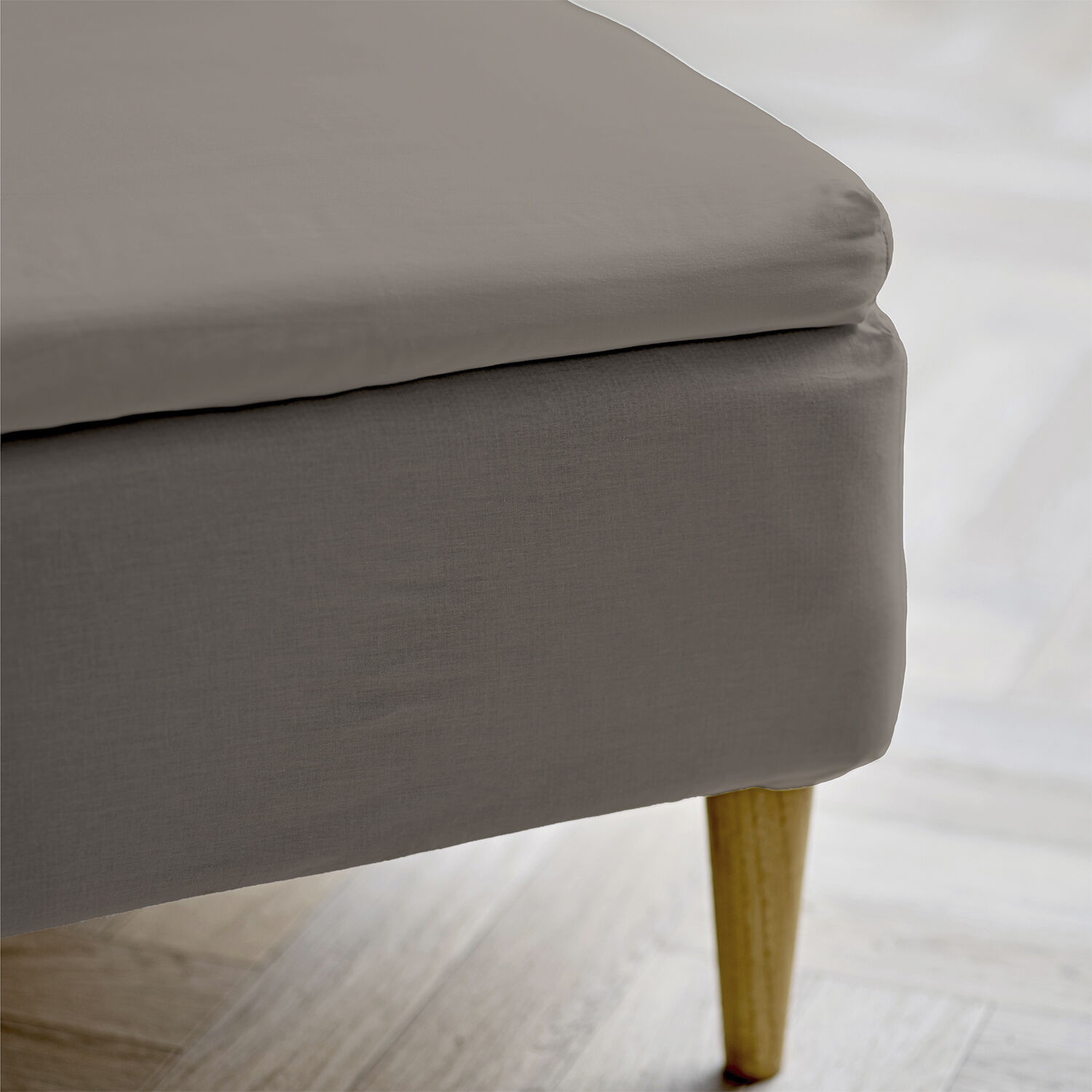 Dra-P&aring;-Lakan 180 x 200 x 8 cm Calm Taupe 100% bomull, ekolog