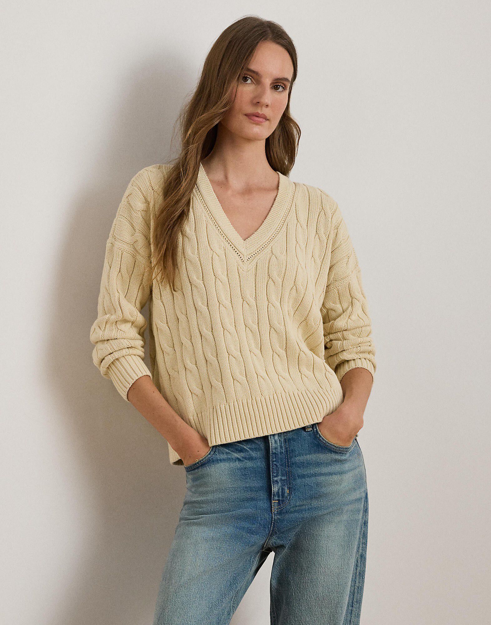 Cable-and-Pointelle-Knit Cricket Sweater