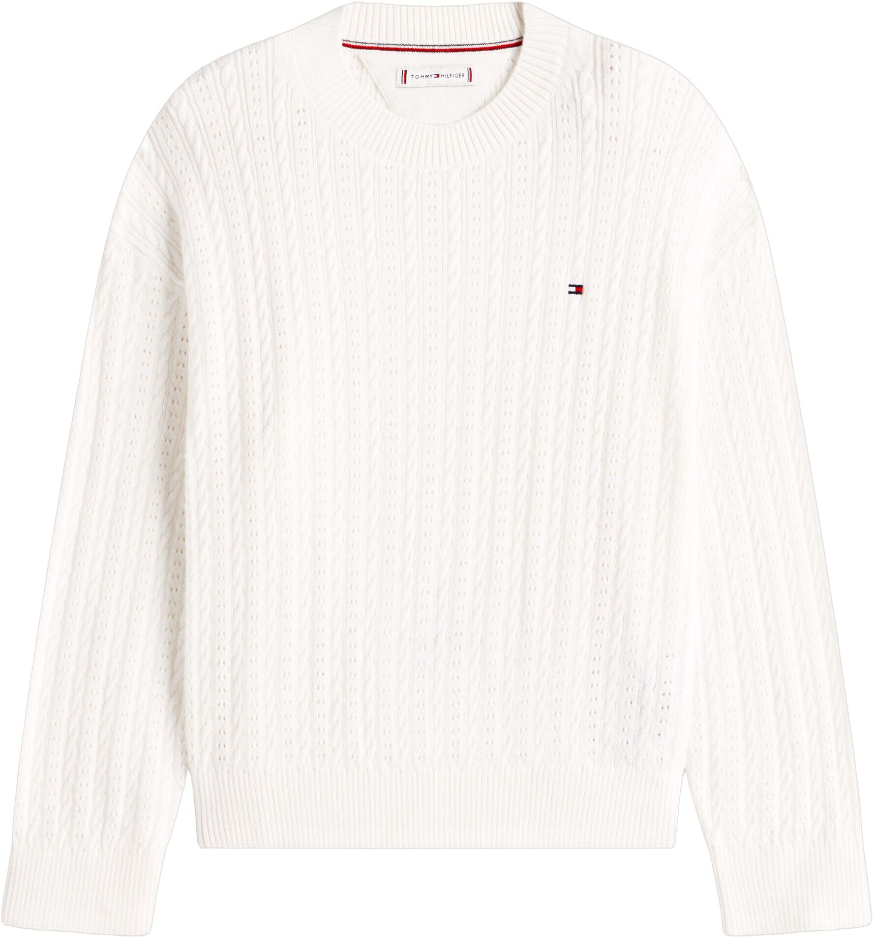 POINTELLE CABLE SWEATER