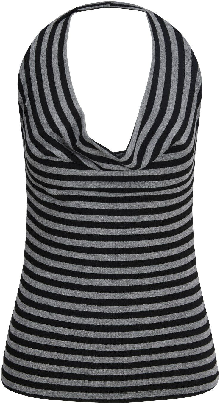 JXPAULA STRIPE HALTER TOP JRS EXP