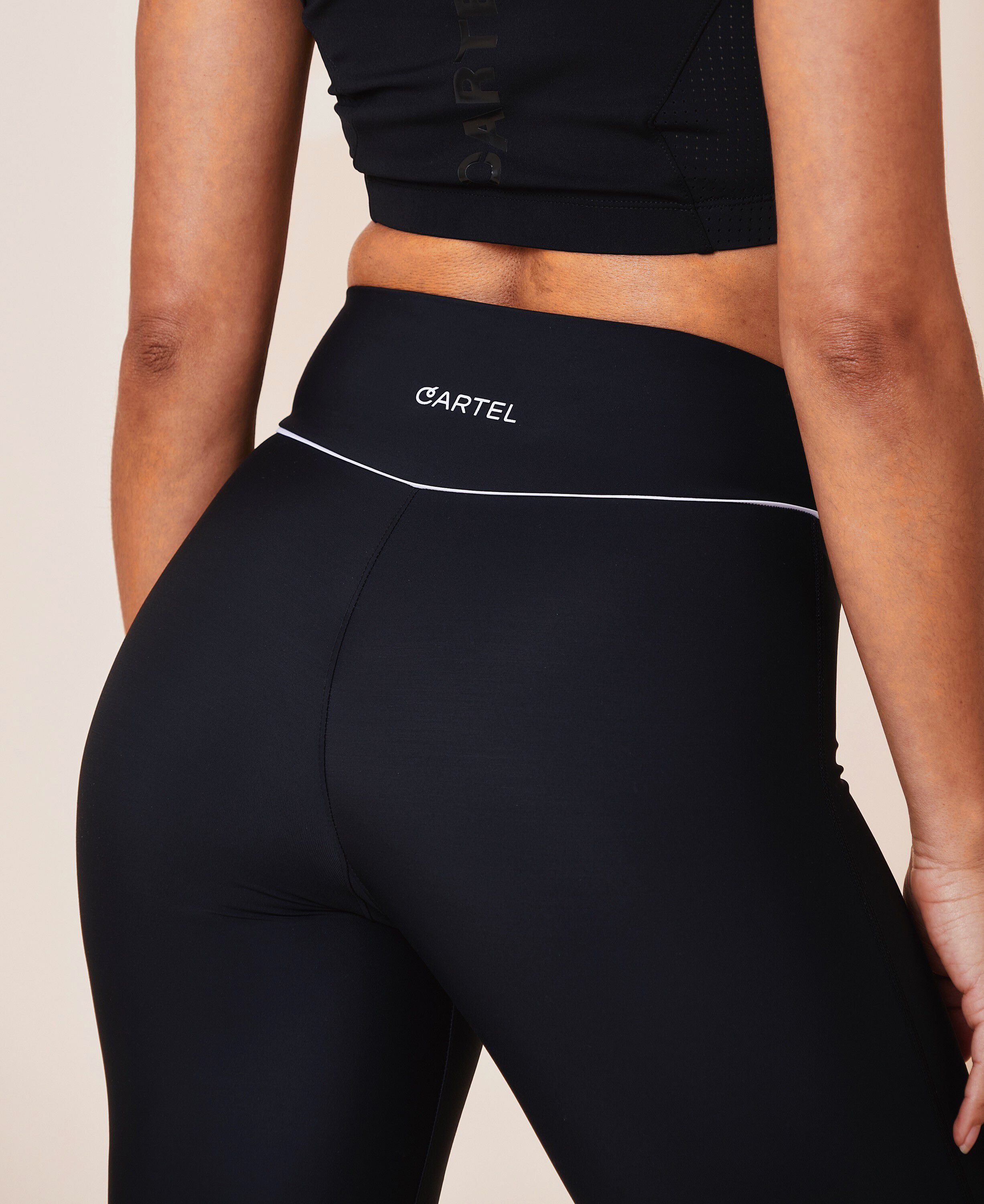 Peak high-waist flared brushed leggings - Ocean