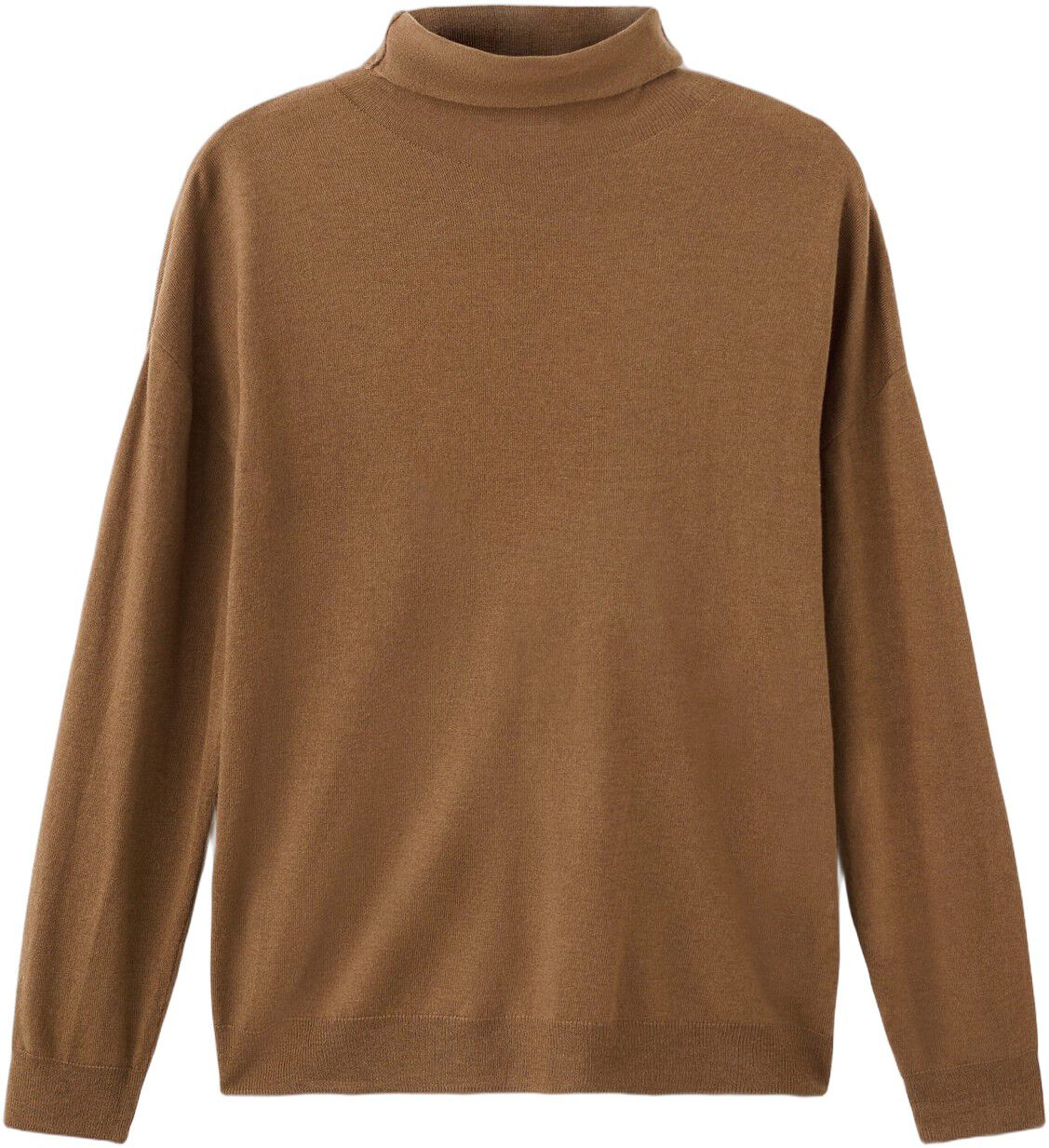 Cable-knit turtleneck sweater