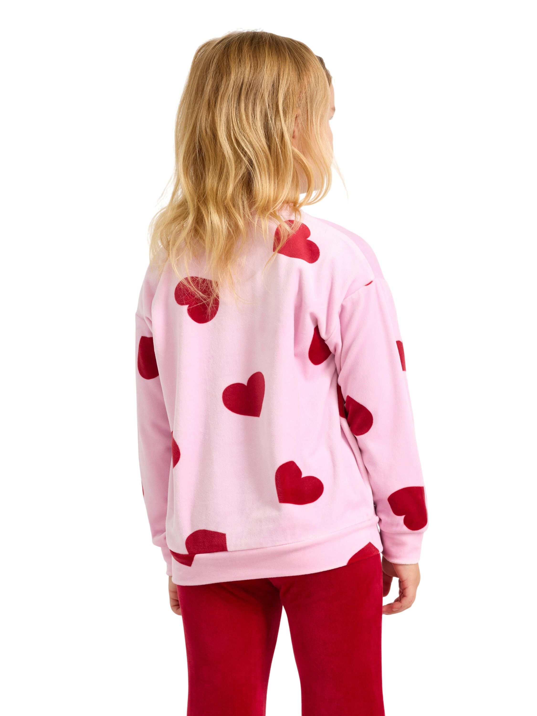 Soft long-sleeved jumper in velour