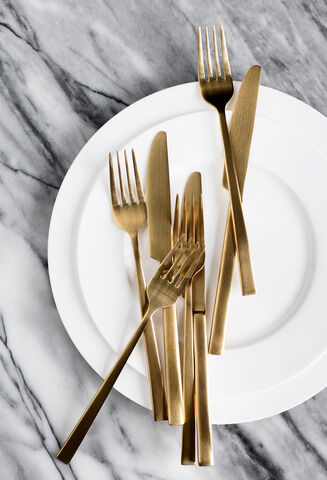 Bestik16dl mat messing Bitz