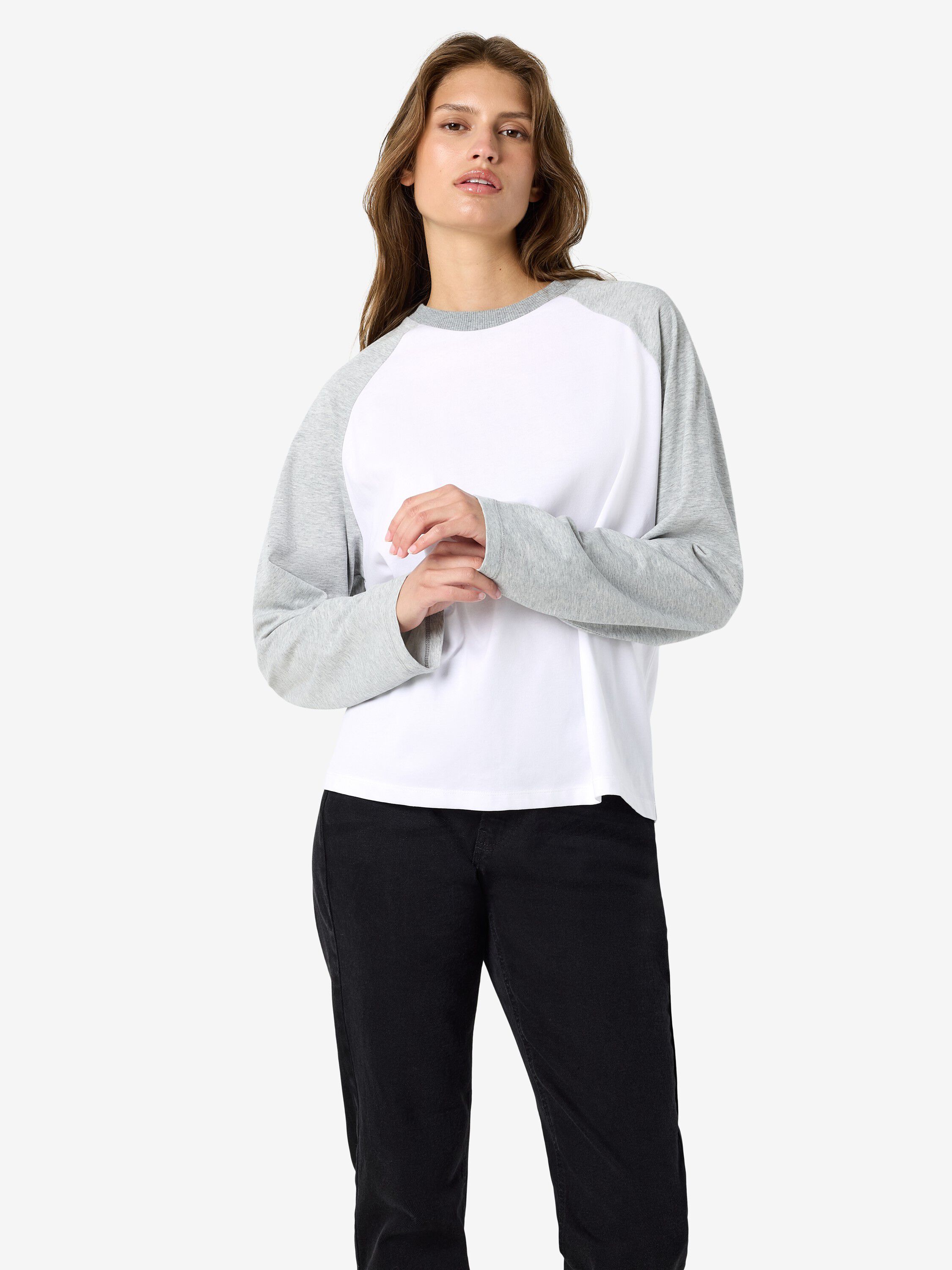 Nmember L/S Raglan Colorblock Top