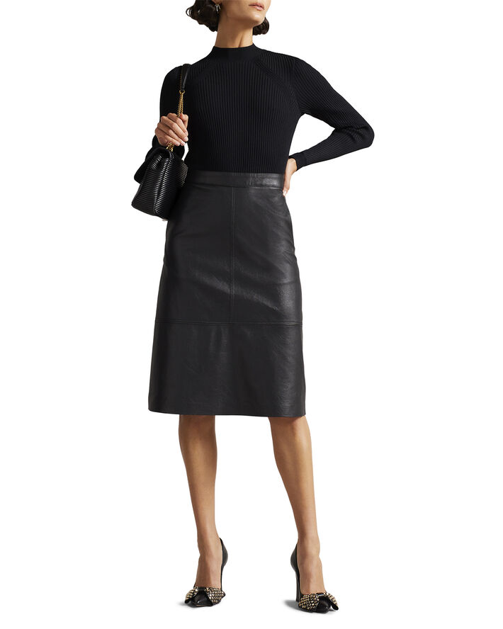 ALLTAA Knitted Bodice Dress With Pl