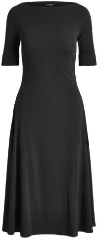 Rib-Knit Stretch Cotton Midi Dress