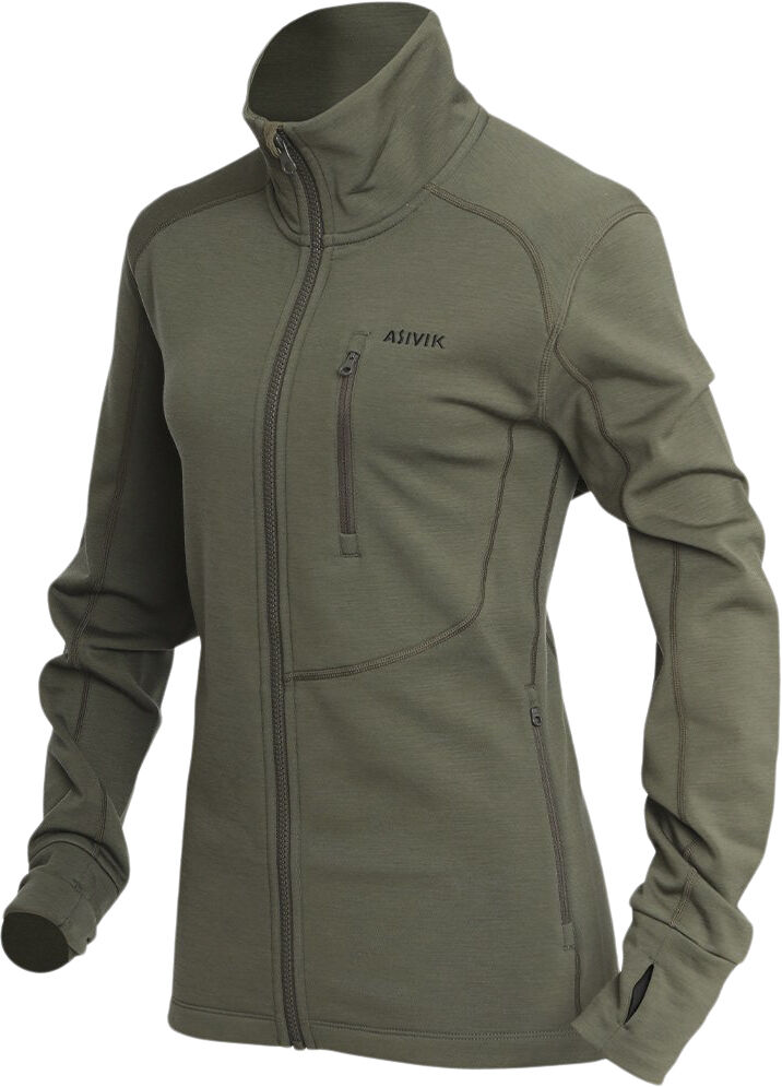 Asivik Adventure Mid uldfleece, dame Olive