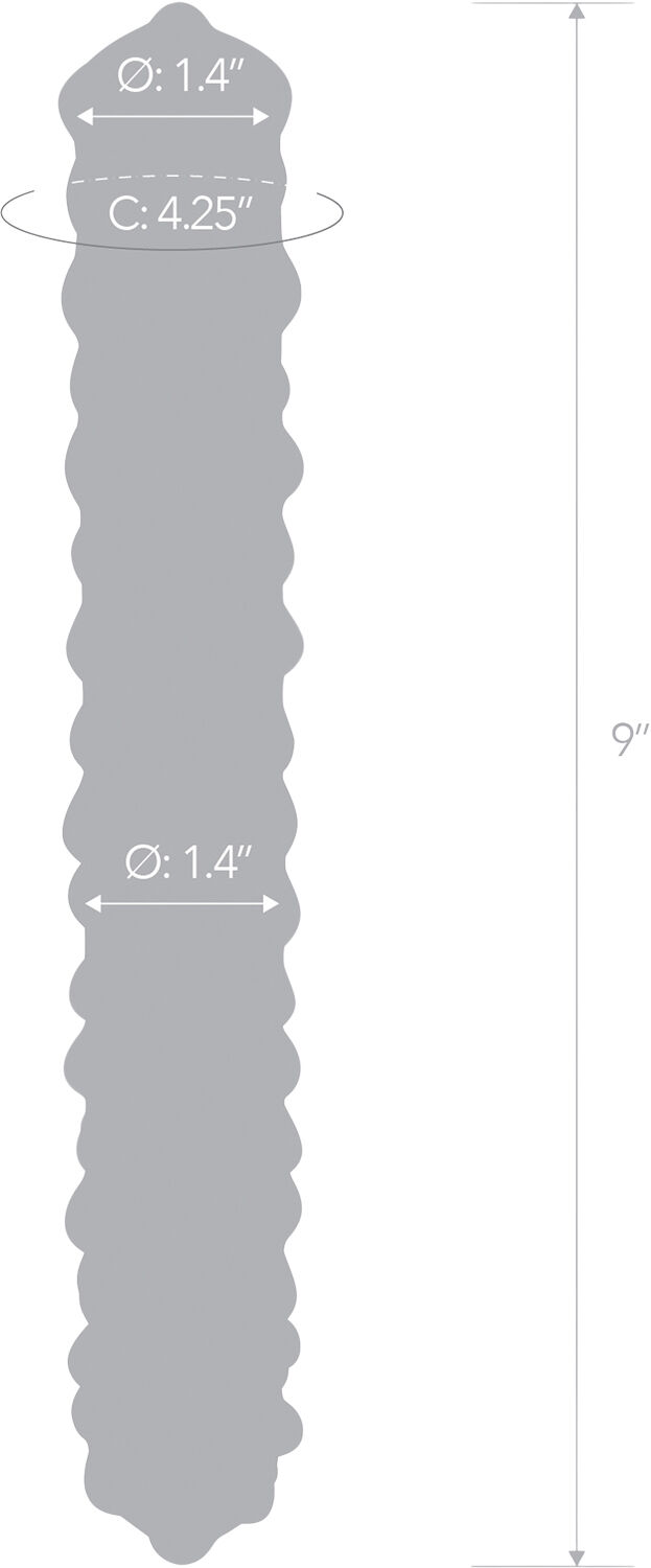 GLAS - PURPLE ROSE NUBBY DILDO