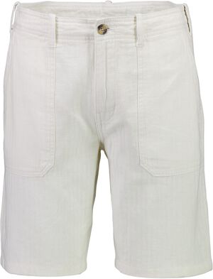 Linen blend herringbone shorts