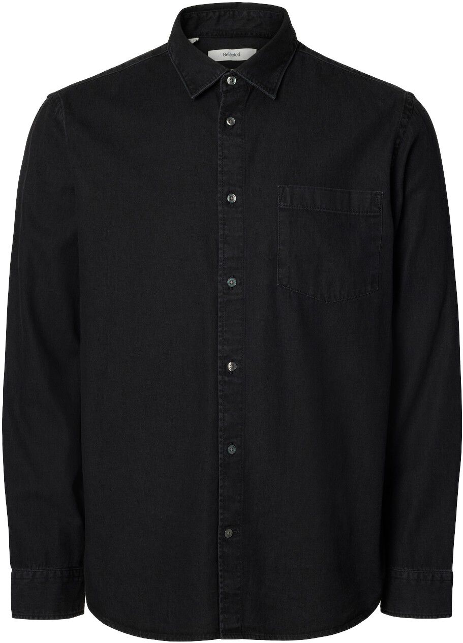 Slmclaus-Carlo Reg Denim Ls Shirt Noos