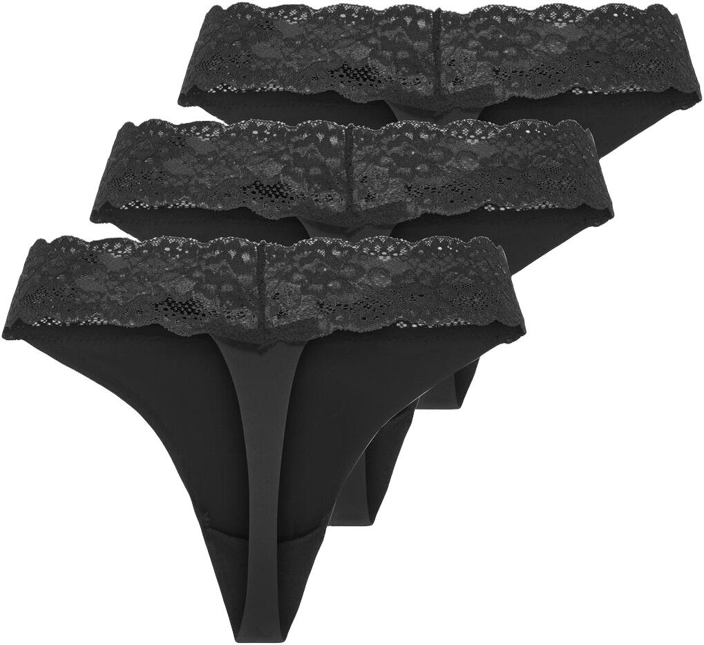 ONLCHLOE LACE S.S THONG 3-PACK ACC