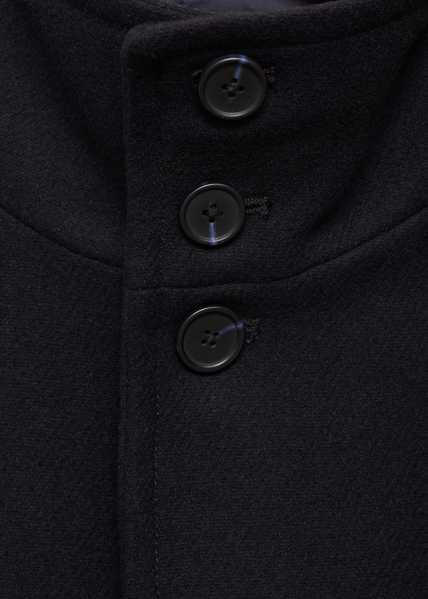 Wool funnel neck coat