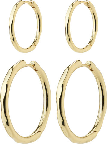 EVE hoop earrings 2-in-1 set gold-plated