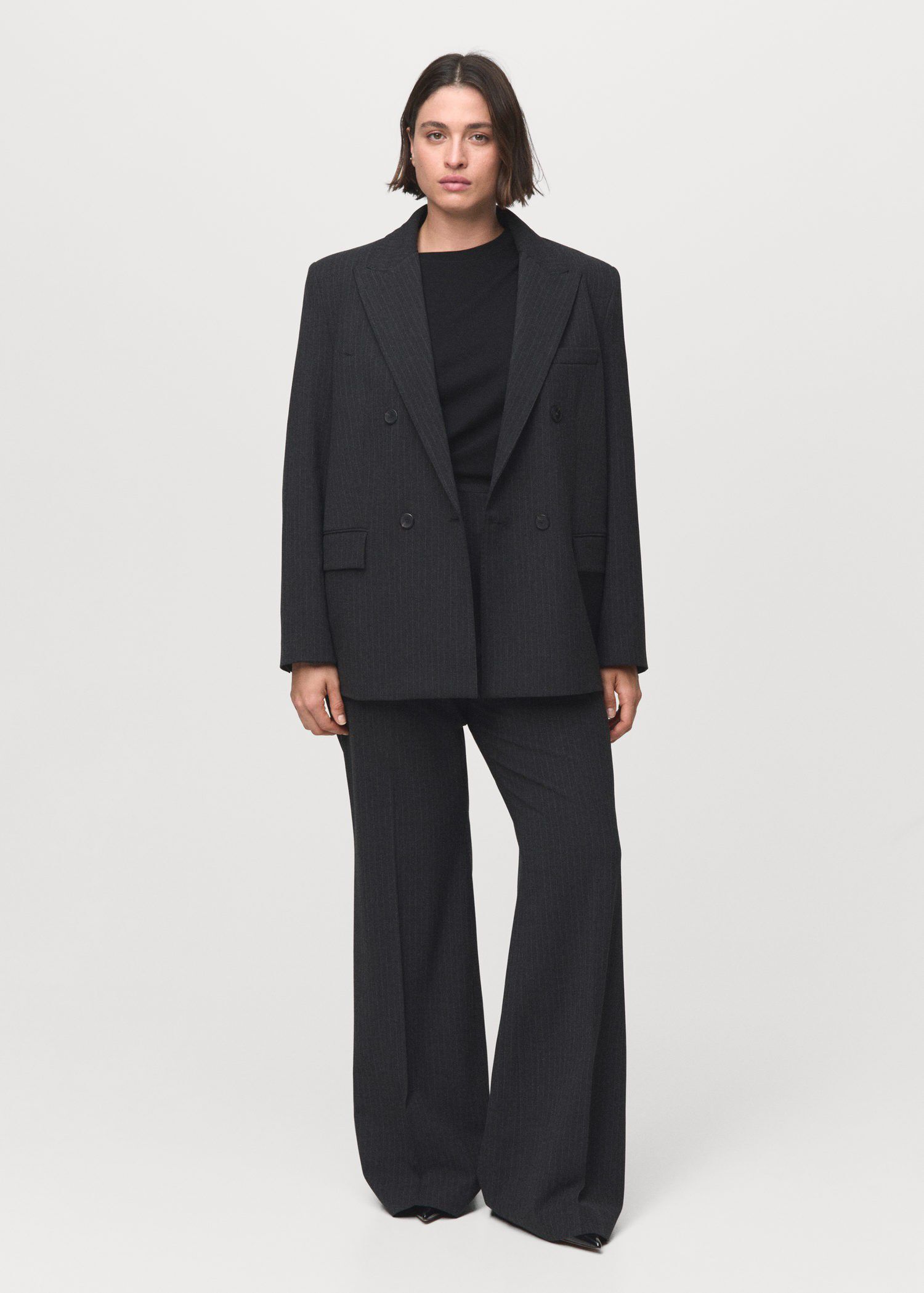 Pinstripe suit jacket