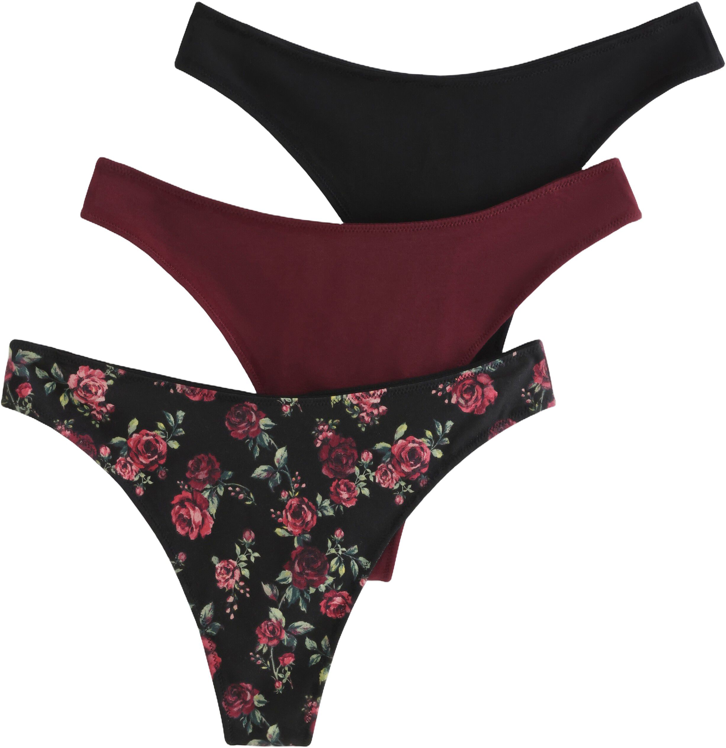 3-pack stringtrosa med l&aring;g midja
