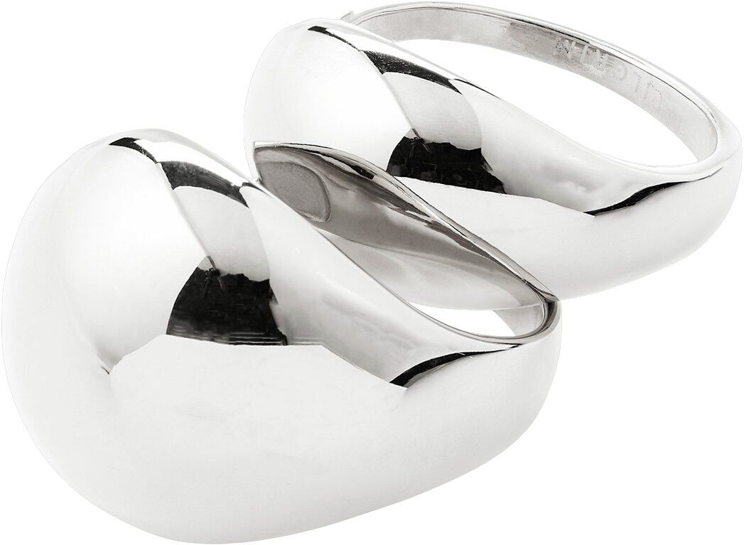 EVON rings, 2-in-1 set, silver-plated