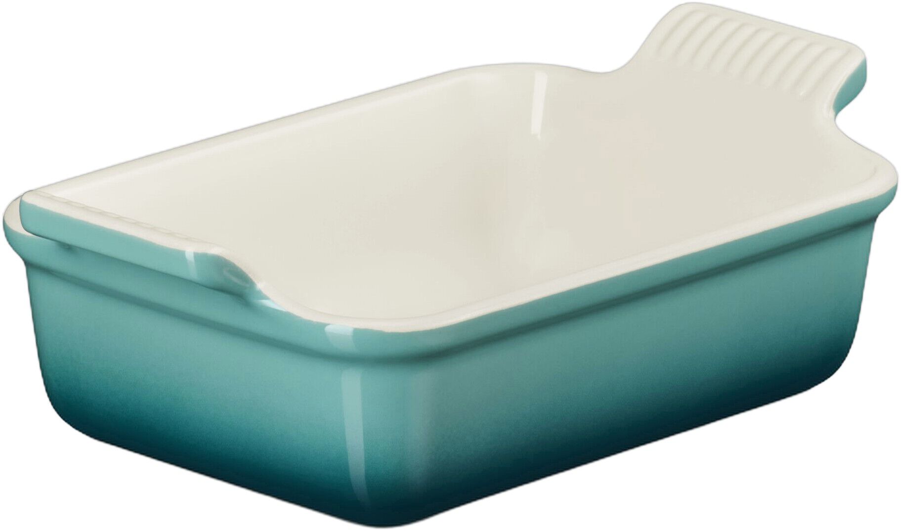 Le Creuset Signature stent&oslash;j Heritage rektangul&aelig;rt fad 19cm Bleu Rivie