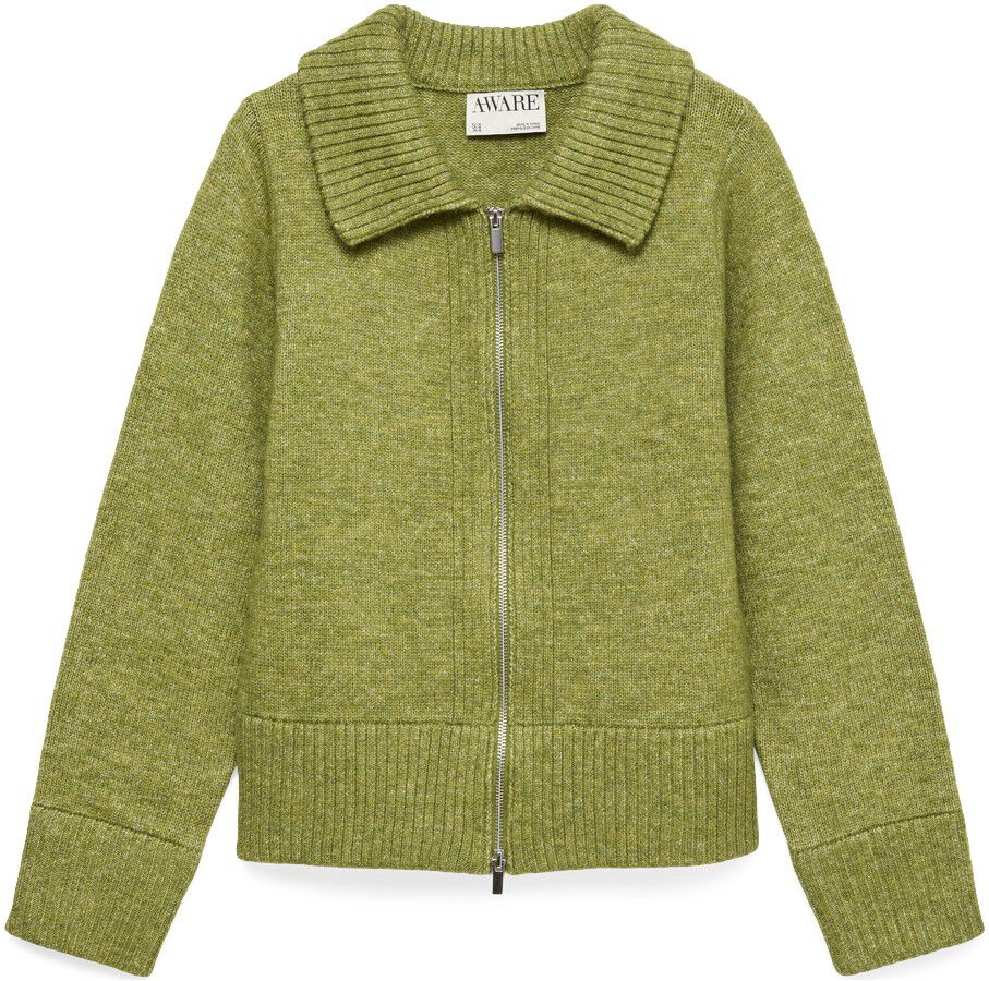 Awlina Ls Zip Knit Cardigan