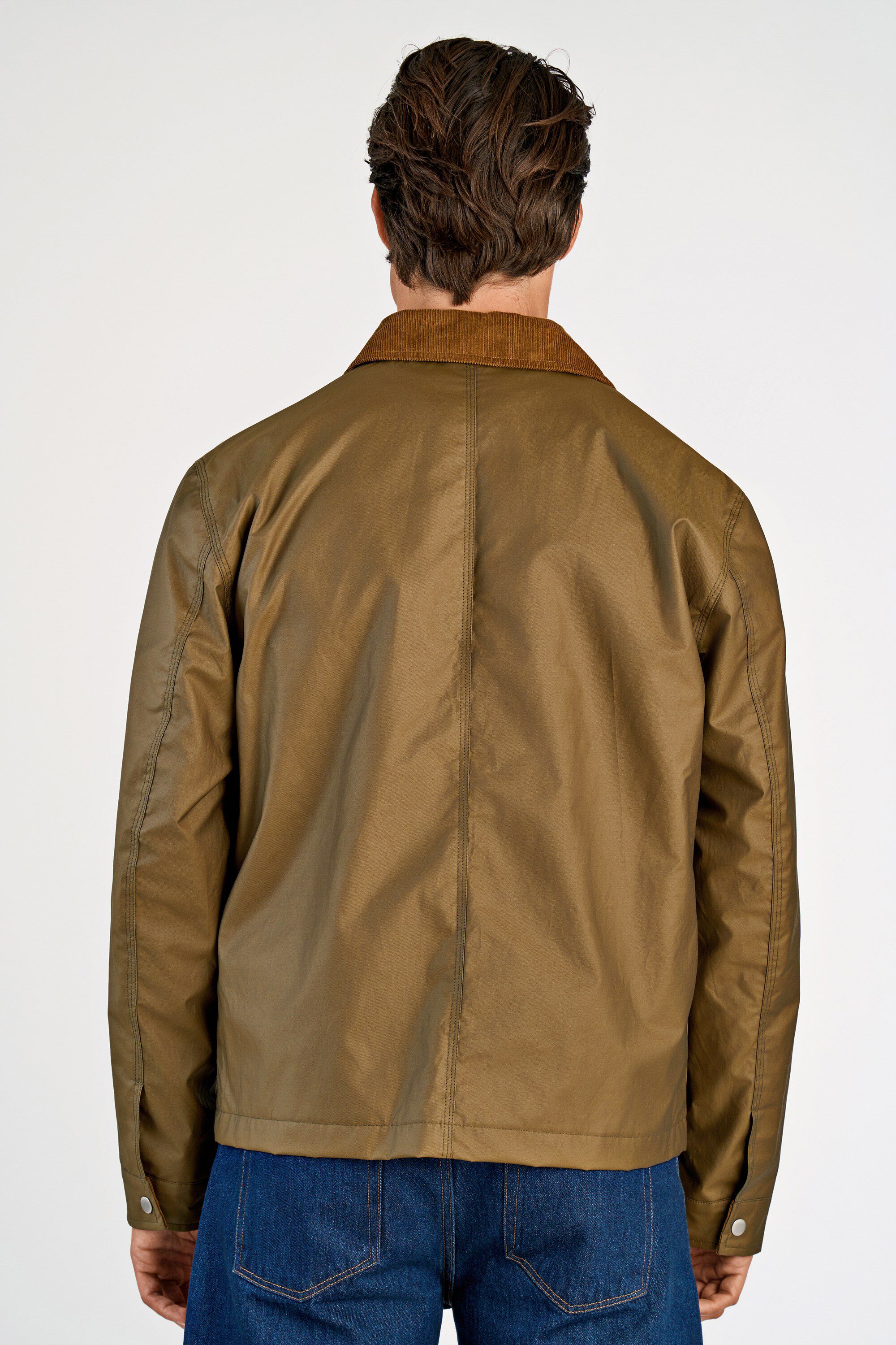 Field jacket w corduroy collar
