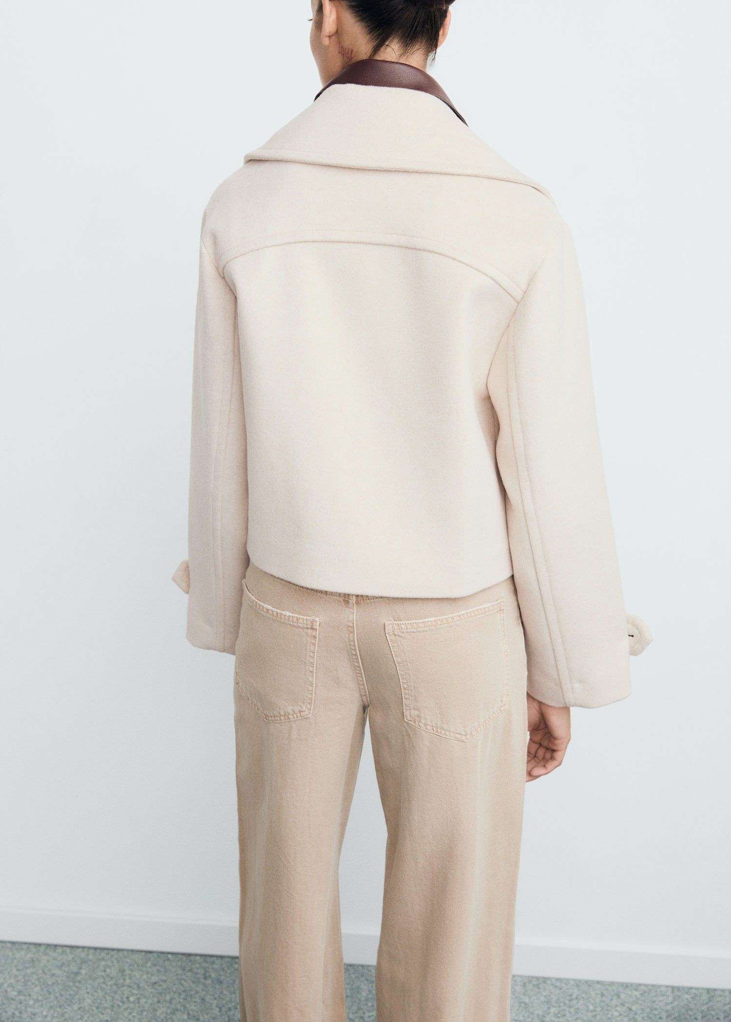 Wool-blend jacket with maxi lapels