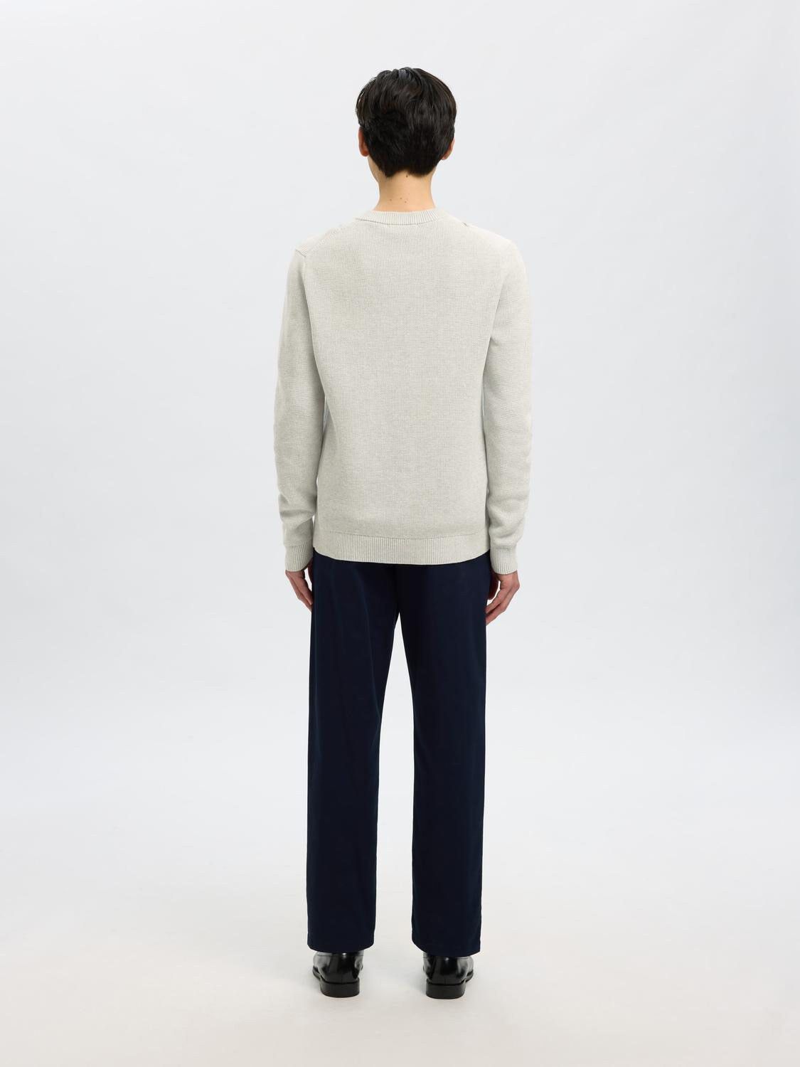 SLHDANE LS KNIT STRUCTURE CREW NECK