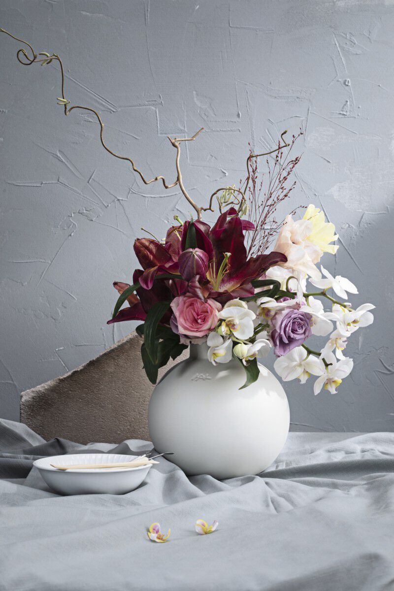 Globo Vase H20 cm hvid