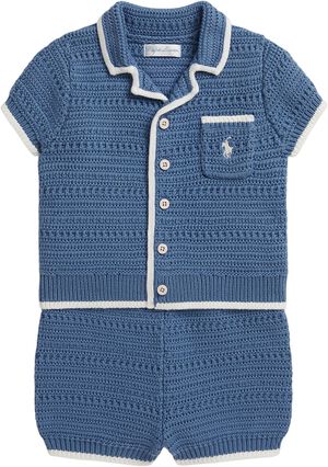 Crocheted Cotton Shirt & Short