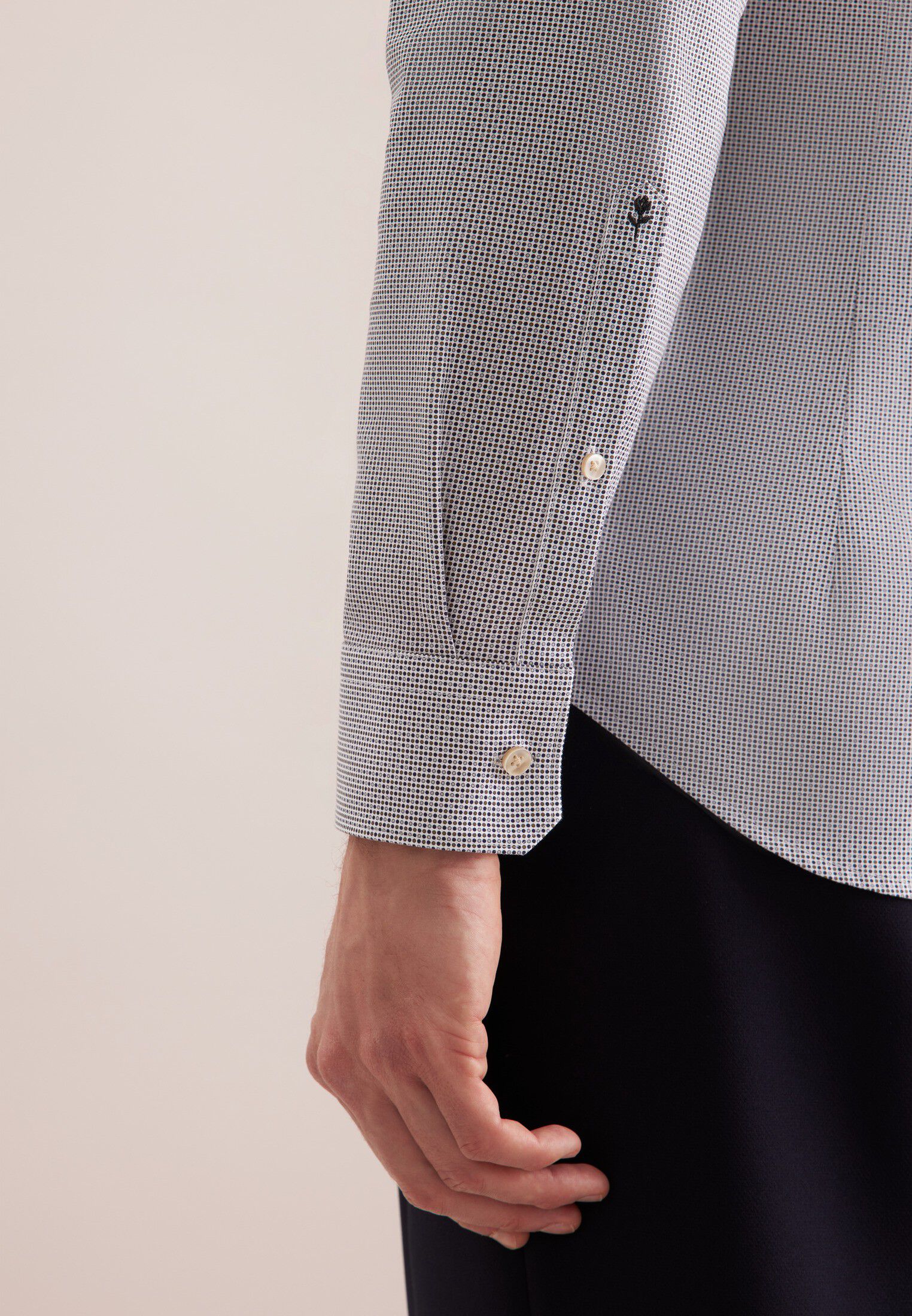 Business shirt Slim 1/1 Kent-Collar Print