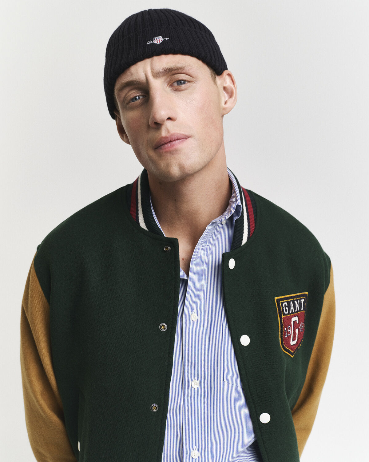 WOOL BLEND VARSITY JACKET