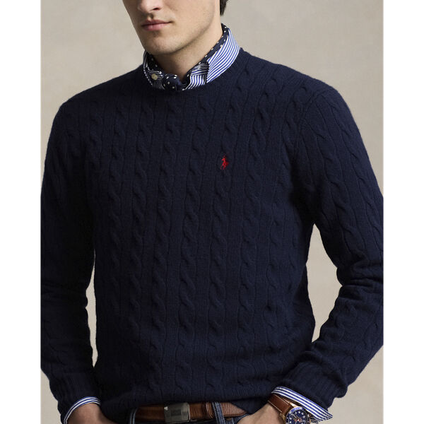 Cable-Knit Wool-Cashmere Sweater