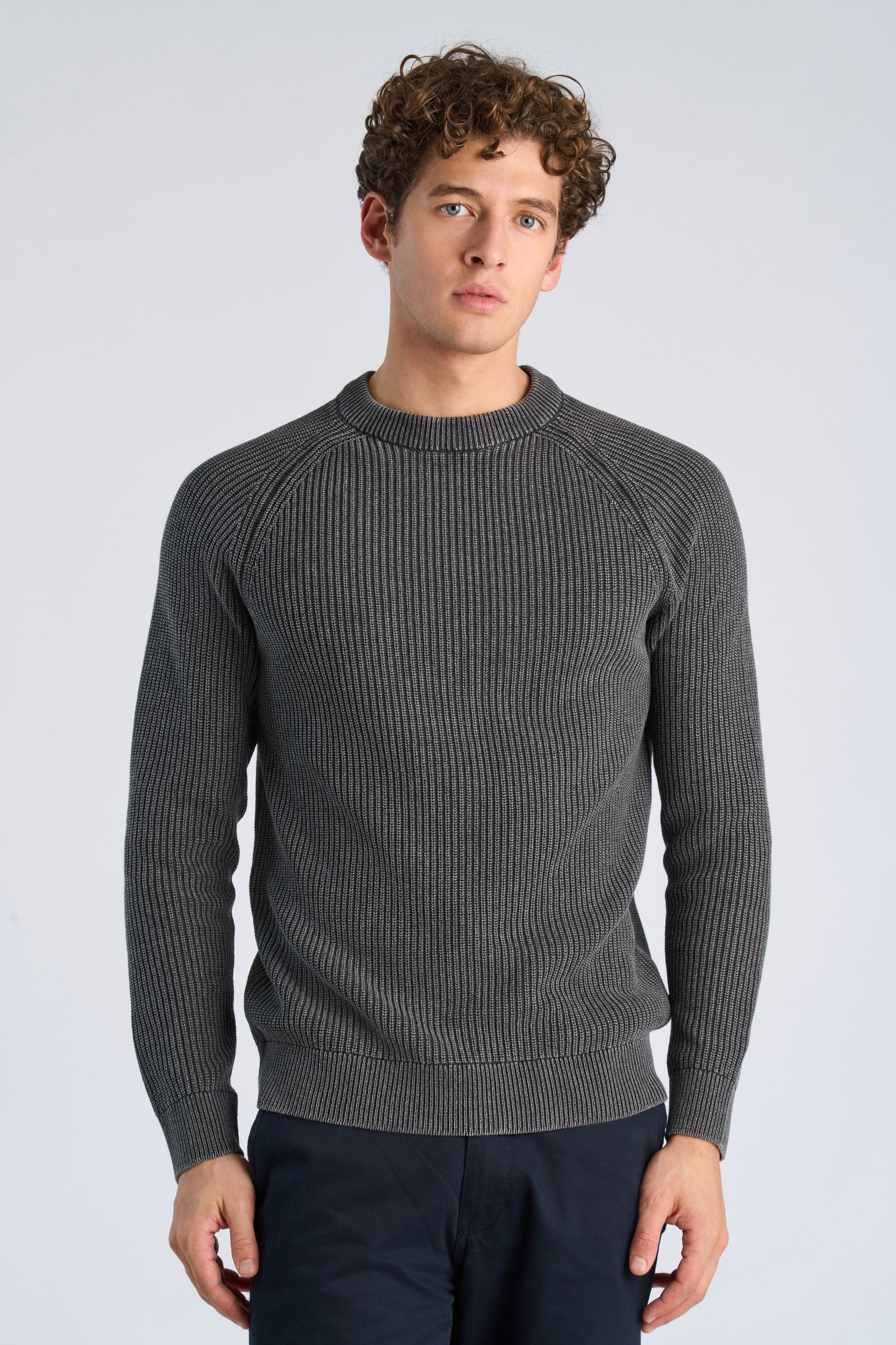 Recycled acid crew neck L/S