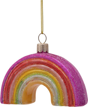 Ornament glass multi soft colour rainbow