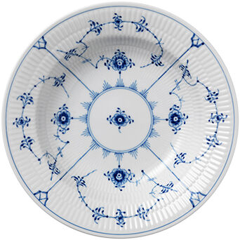 Blue Fluted Plain 21 cm djup tallrik