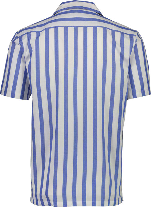 Cot/lin striped resort S/S