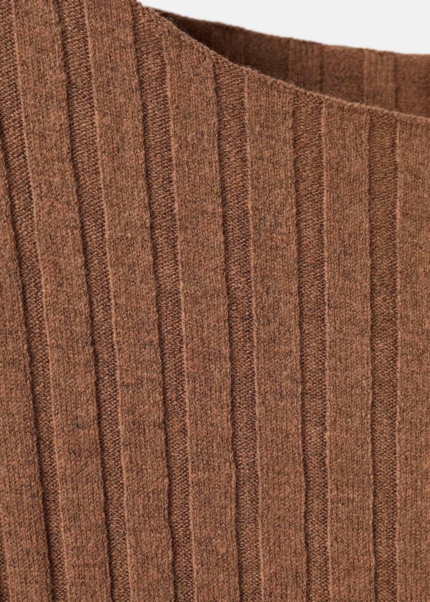 Boat neck ribbed sweater