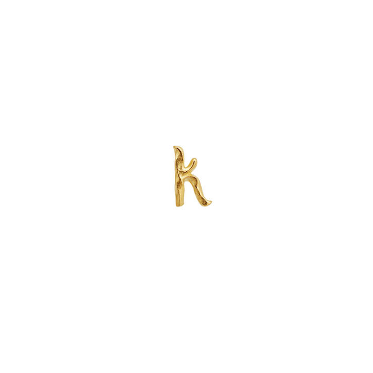 K Alphabet Single Earring