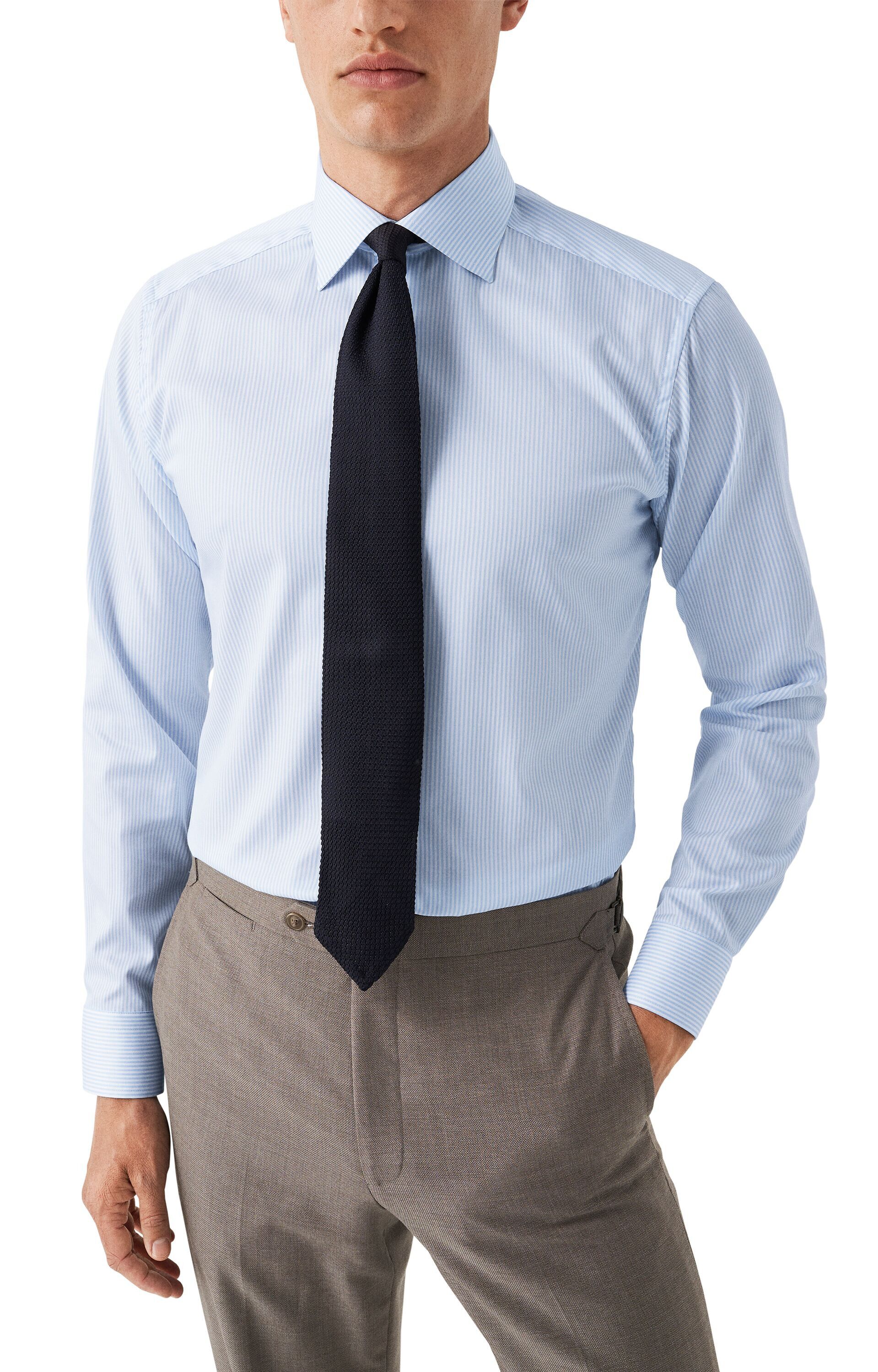 Contemporary Fit Light Blue Twill Shirt