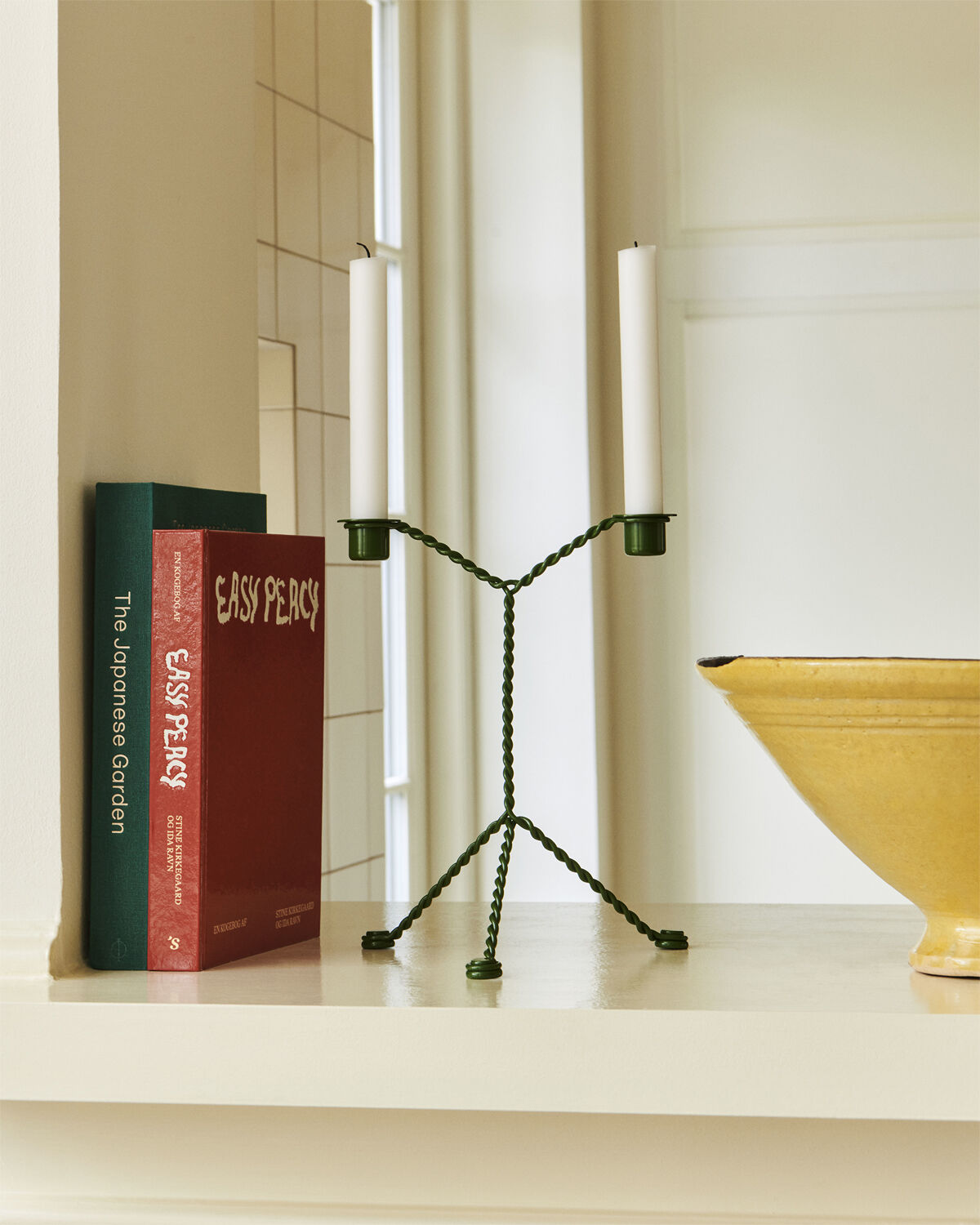 Wire Candleholder-Green