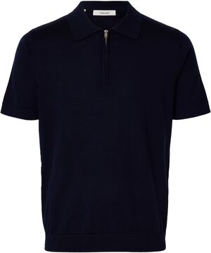 SLHTRAY SS KNIT HALF ZIP POLO NOOS