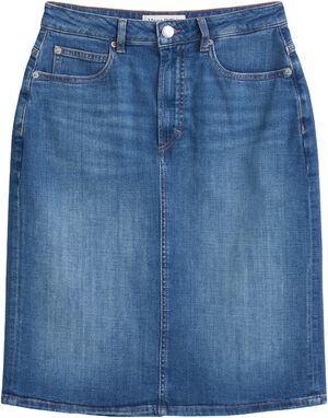 Denim Skirt, high waist, midi lengt