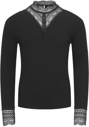 KOGTILDE L/S HIGH NECK LACE TOP CP